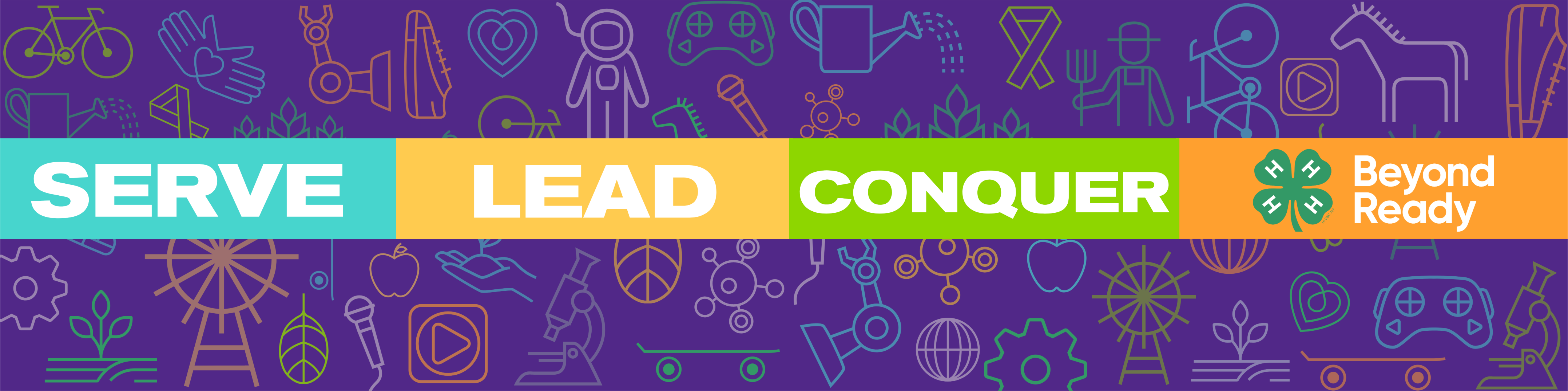 Serve-Lead-Conquer-Beyond Ready Text Banner